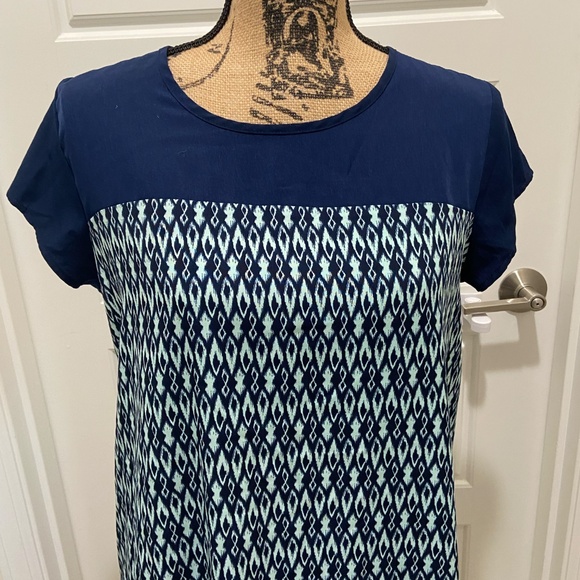 Light Blue/Navy Liz Lange Maternity Shift Dress size XS - Picture 3 of 3